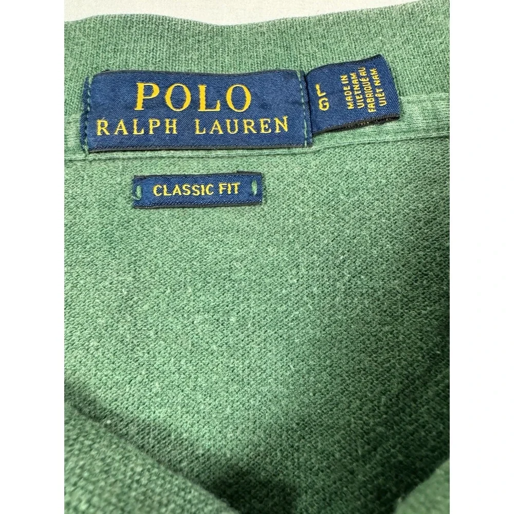 Polo Ralph Lauren Classic Fit Polo Shirt L Green Heather Pony Logo Men